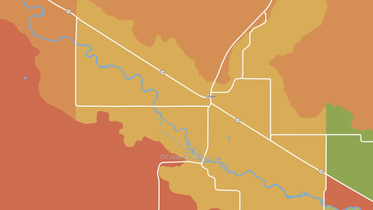 82223, WY Map of Drug-Related Crime Rates
