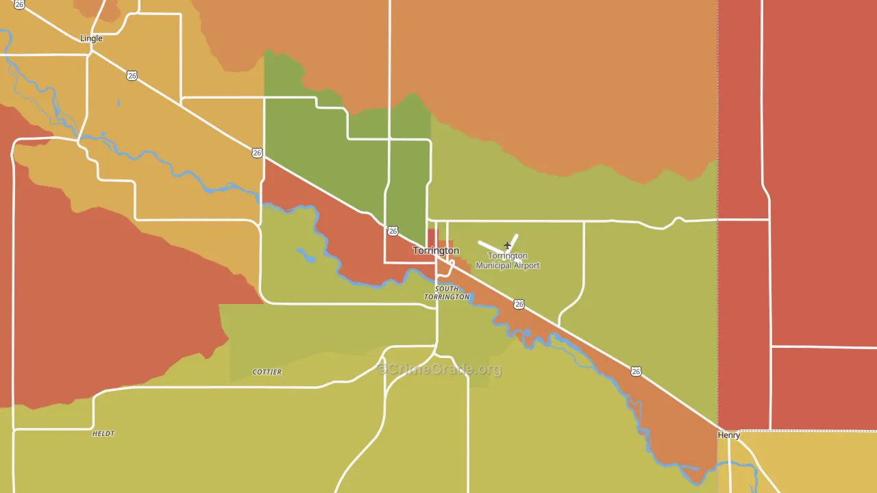 82240, WY Map of Drug-Related Crime Rates