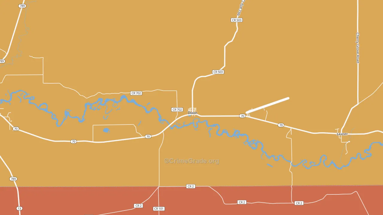 82323, WY Map of Drug-Related Crime Rates
