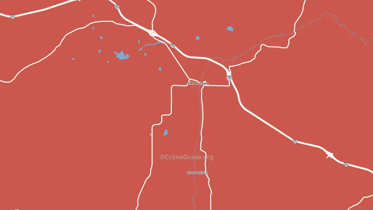82324, WY Map of Drug-Related Crime Rates