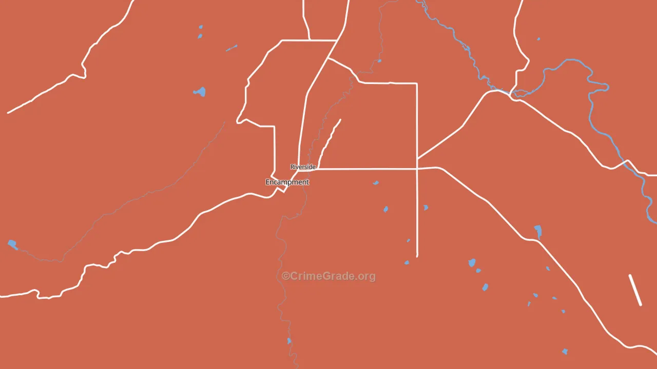 82325, WY Map of Drug-Related Crime Rates