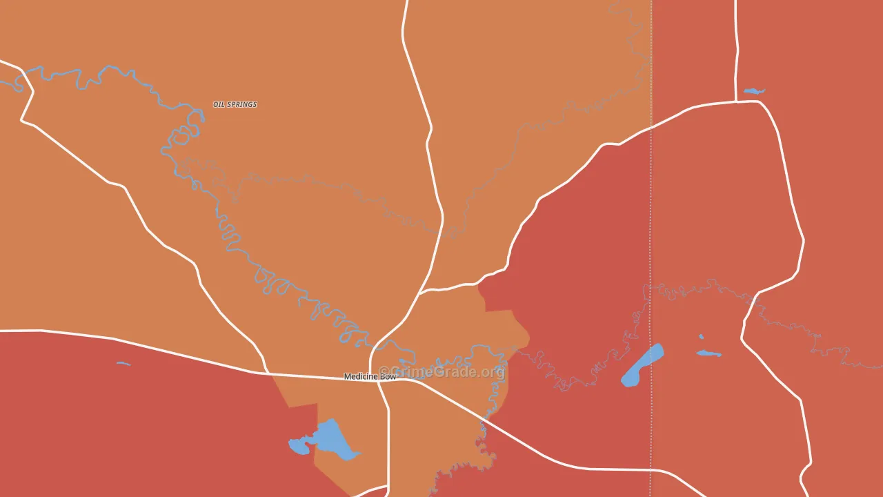 82329, WY Map of Drug-Related Crime Rates