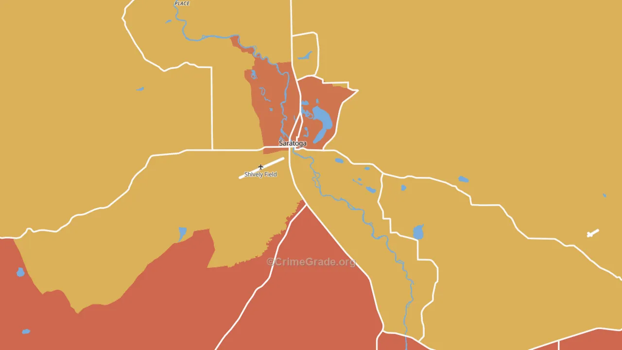 82331, WY Map of Drug-Related Crime Rates