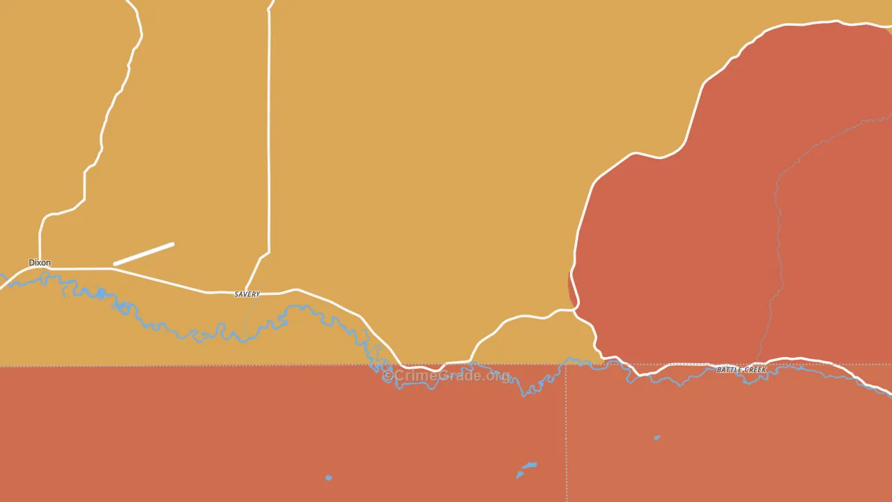 82332, WY Map of Drug-Related Crime Rates