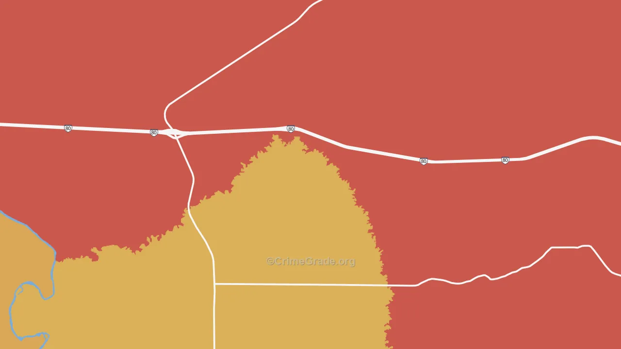 82335, WY Map of Drug-Related Crime Rates