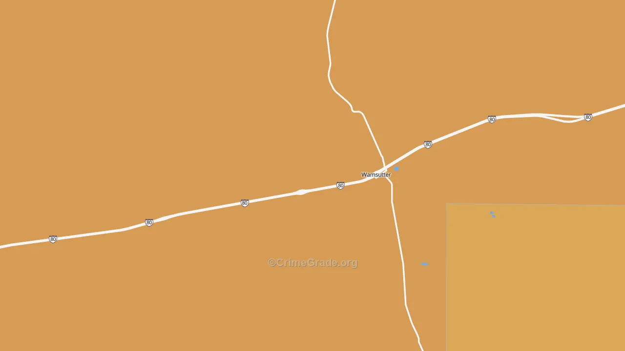 82336, WY Map of Drug-Related Crime Rates