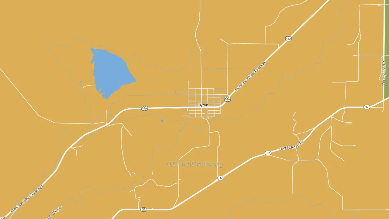 82412, WY Map of Drug-Related Crime Rates