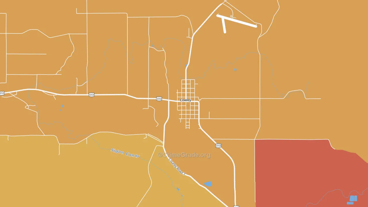 82420, WY Map of Drug-Related Crime Rates