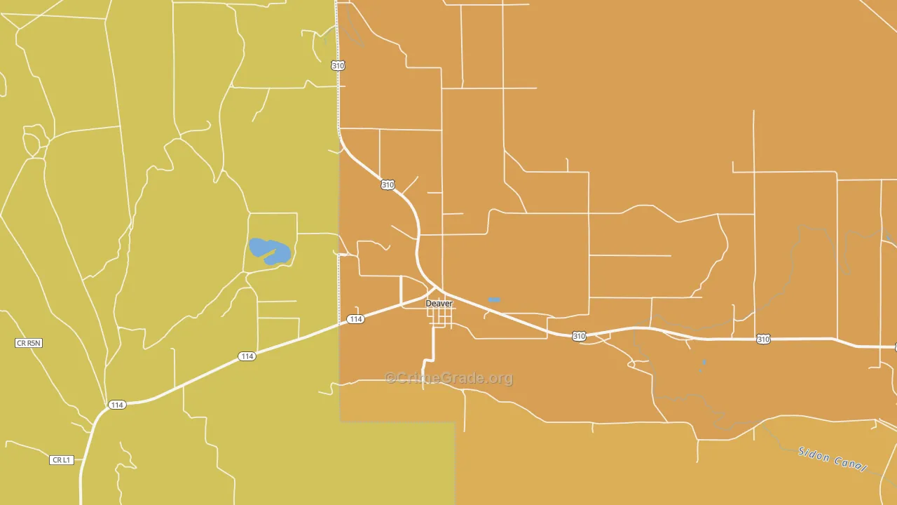 82421, WY Map of Drug-Related Crime Rates