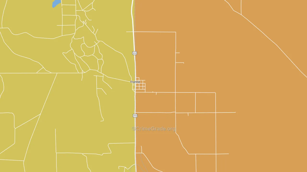 82423, WY Map of Drug-Related Crime Rates