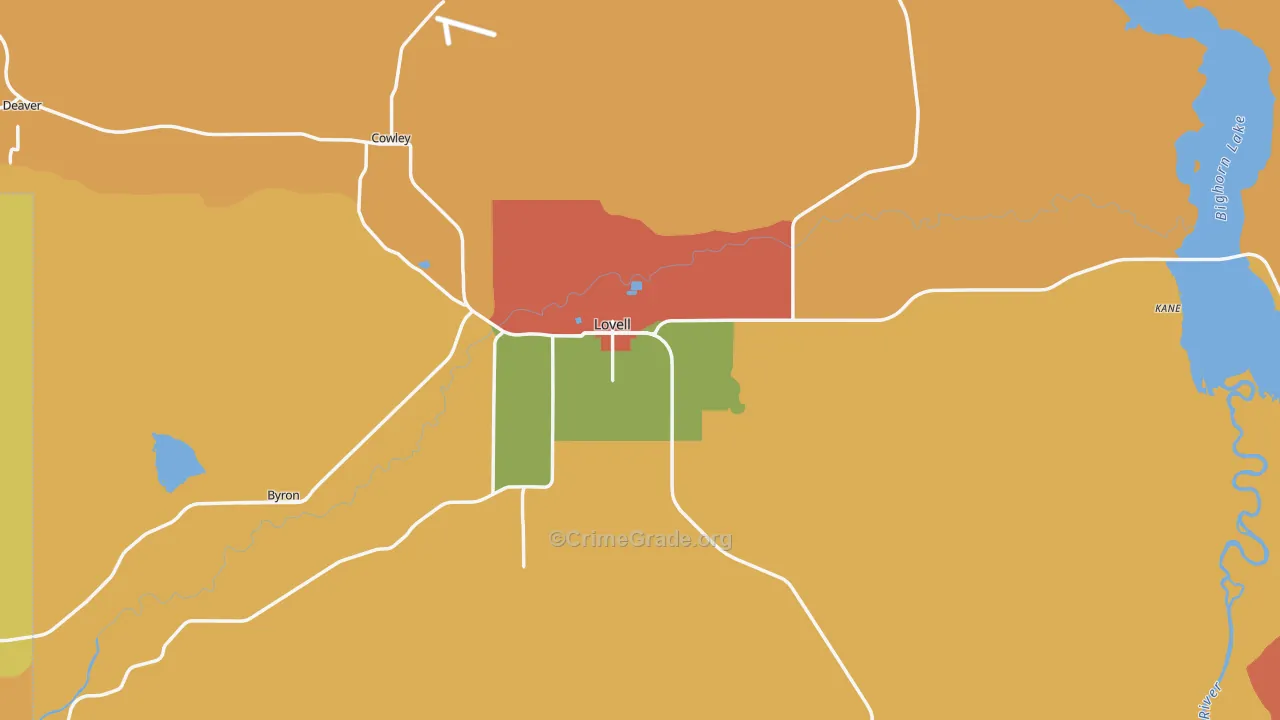 82431, WY Map of Drug-Related Crime Rates