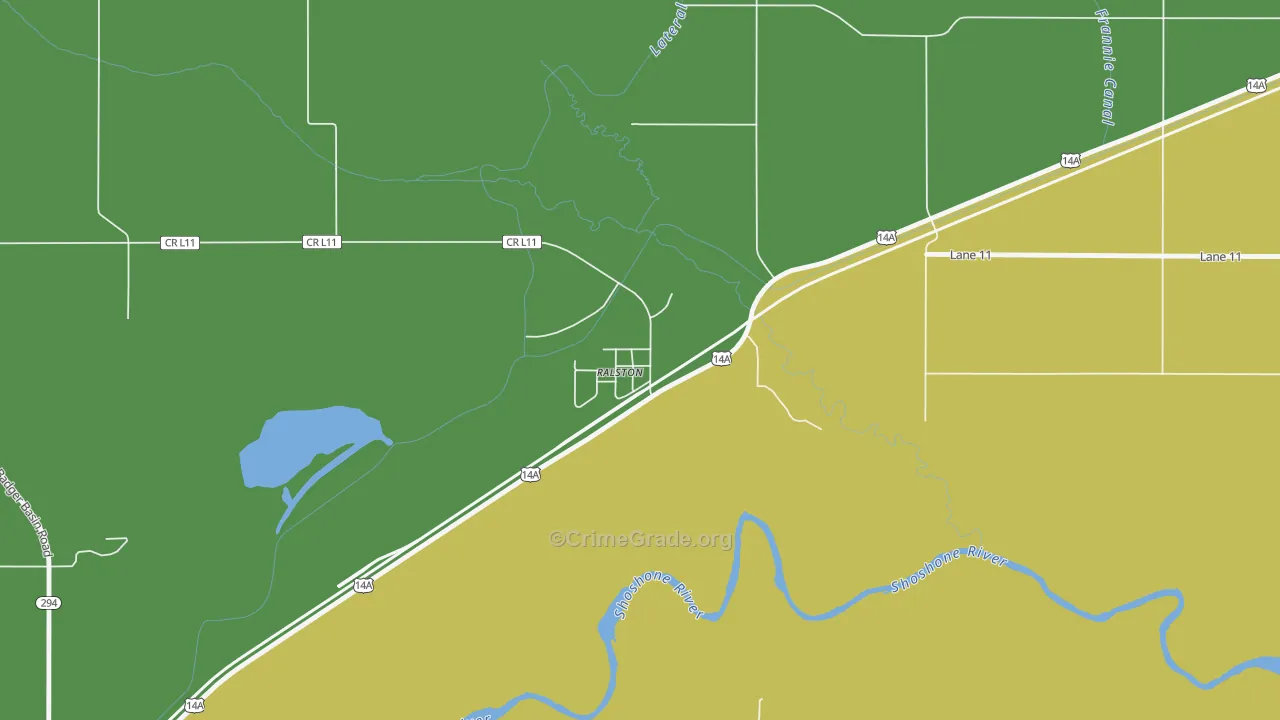 82440, WY Map of Drug-Related Crime Rates