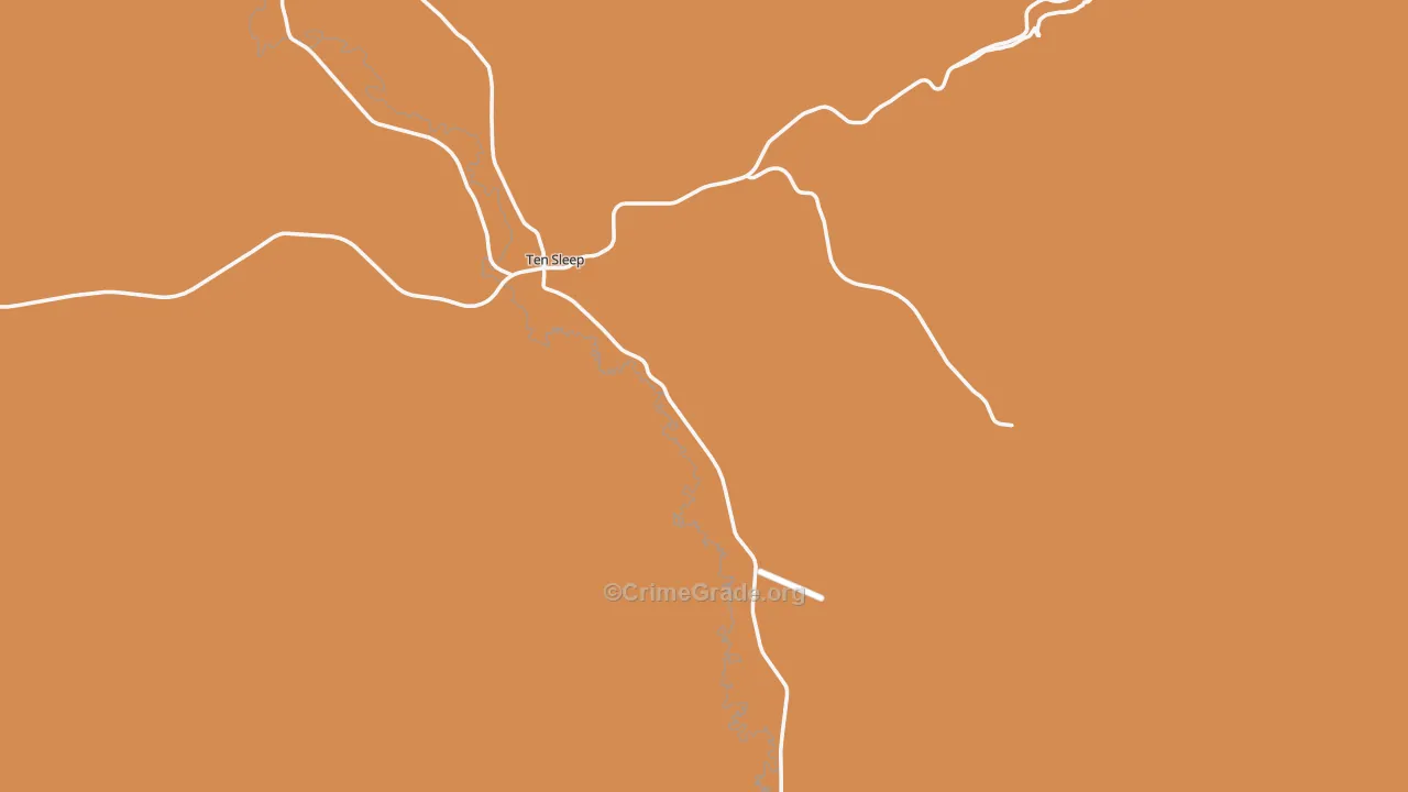 82442, WY Map of Drug-Related Crime Rates