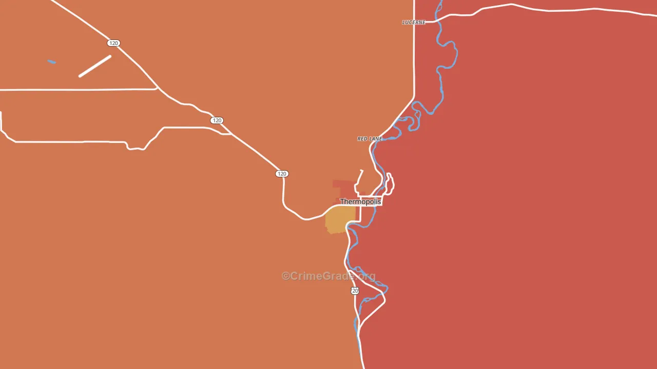 82443, WY Map of Drug-Related Crime Rates