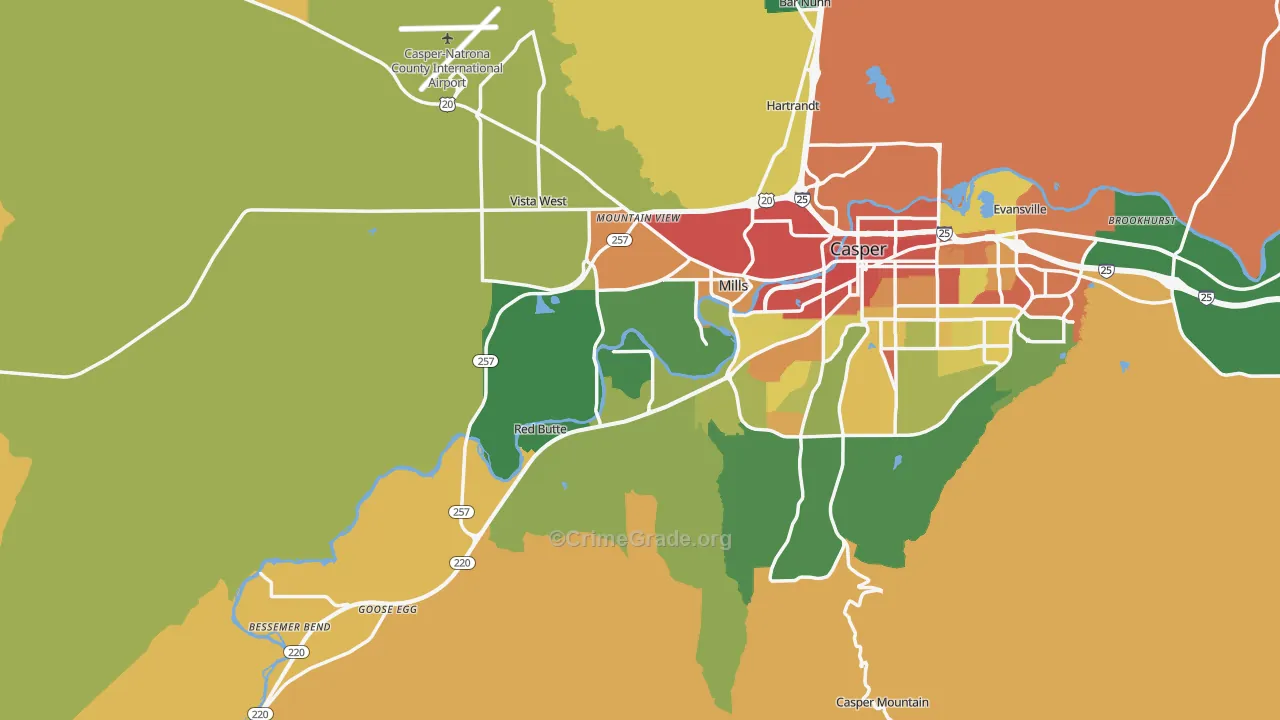 82604, WY Map of Drug-Related Crime Rates