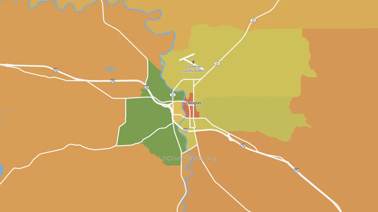 82633, WY Map of Drug-Related Crime Rates