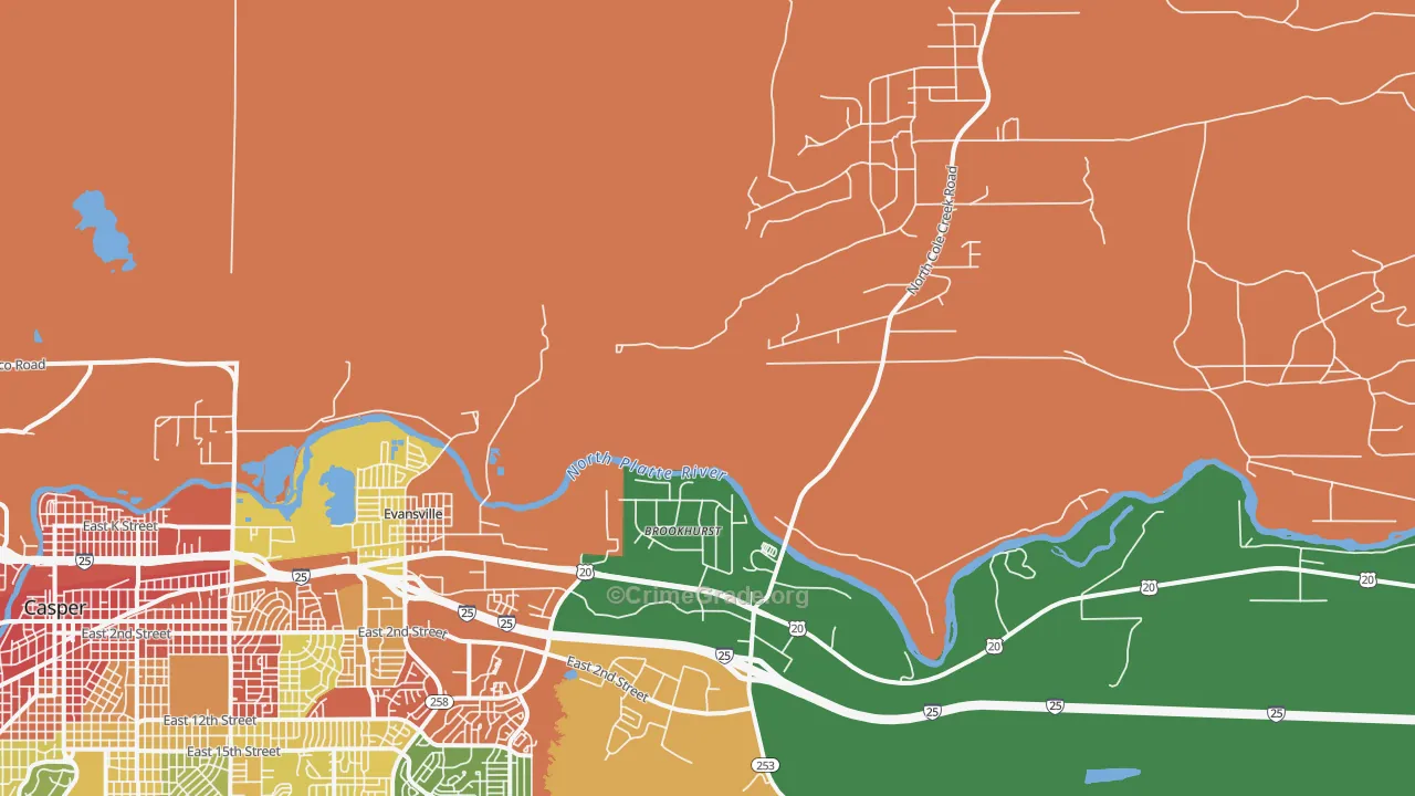 82636, WY Map of Drug-Related Crime Rates
