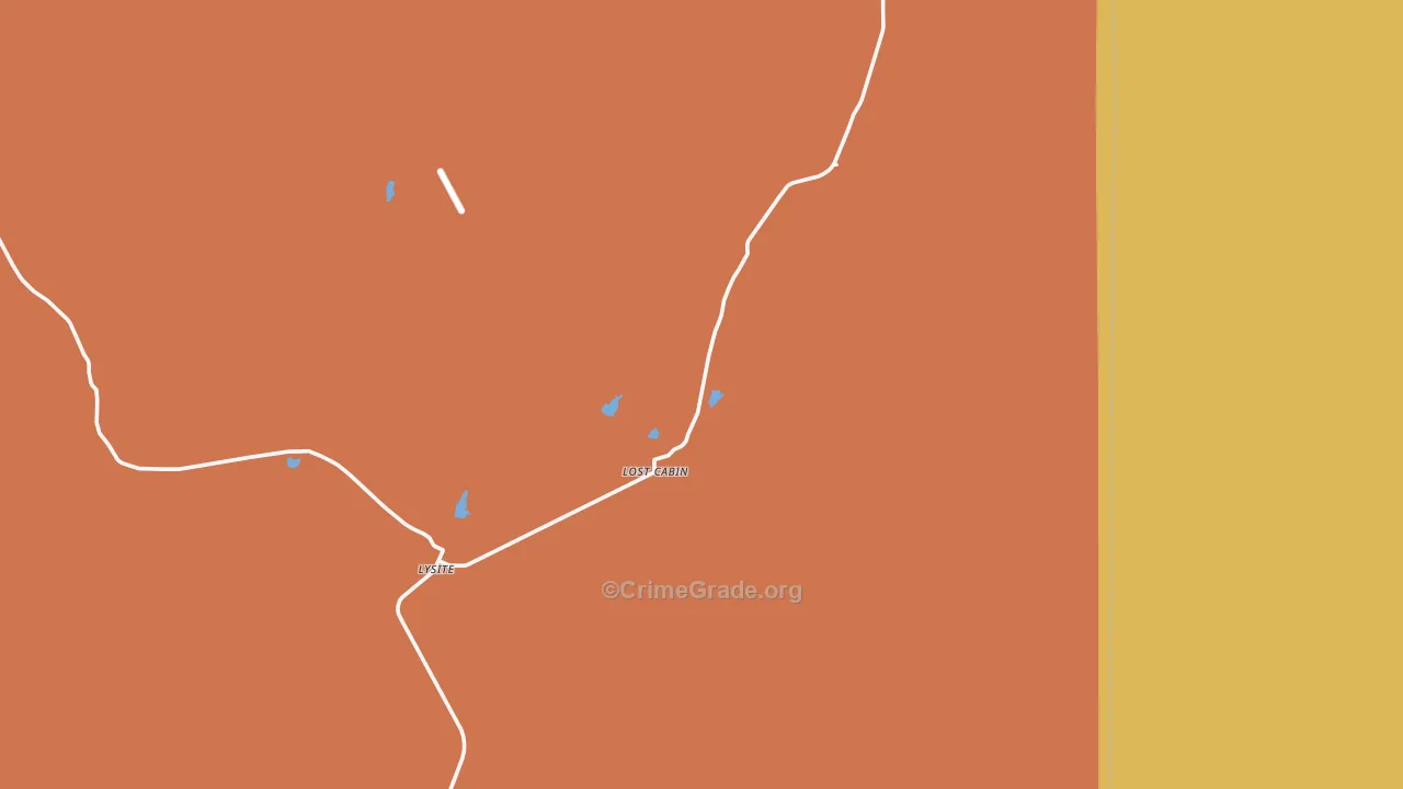 82642, WY Map of Drug-Related Crime Rates