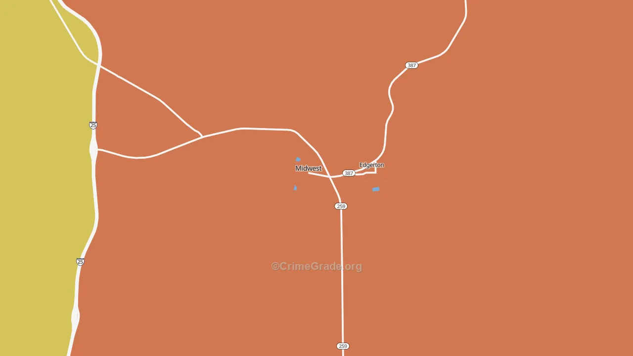 82643, WY Map of Drug-Related Crime Rates