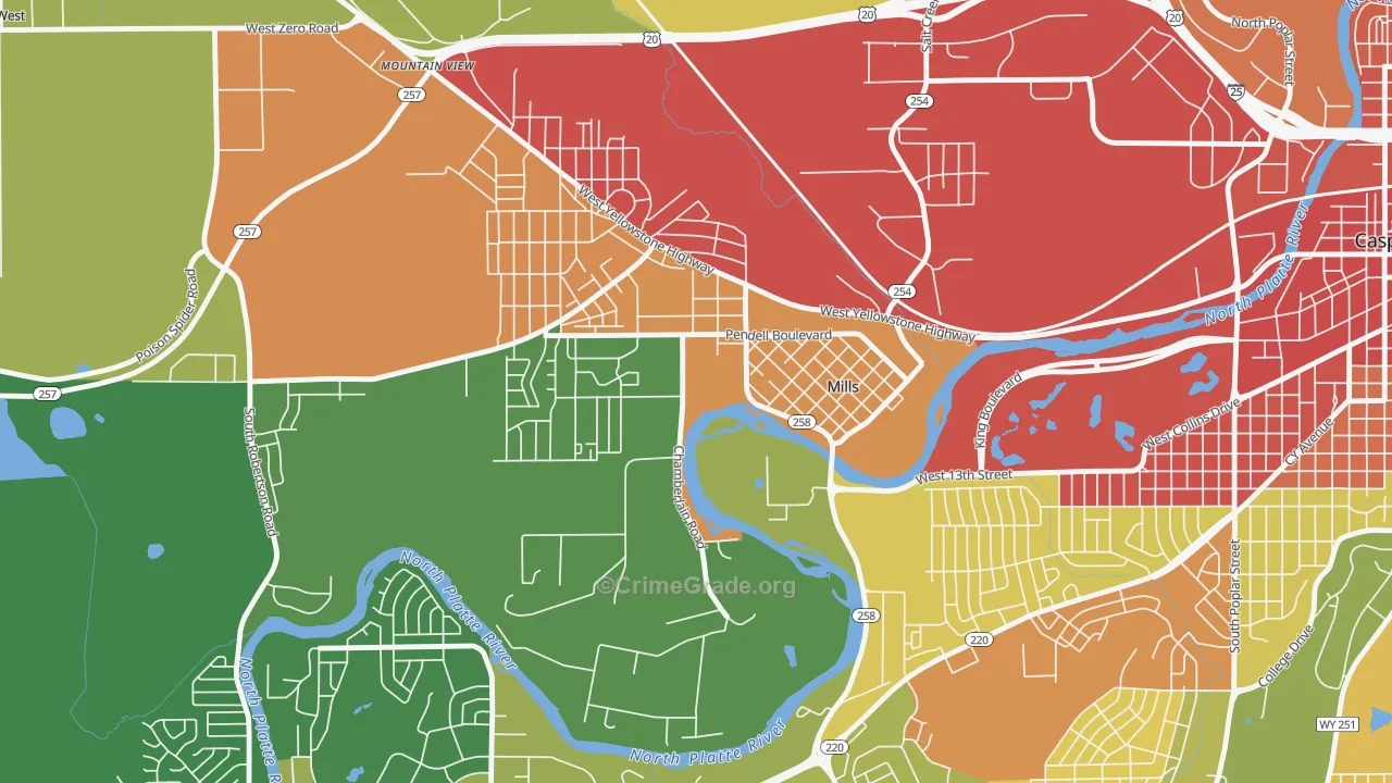 82644, WY Map of Drug-Related Crime Rates