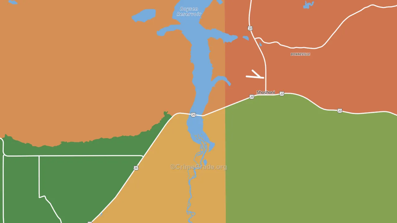 82649, WY Map of Drug-Related Crime Rates
