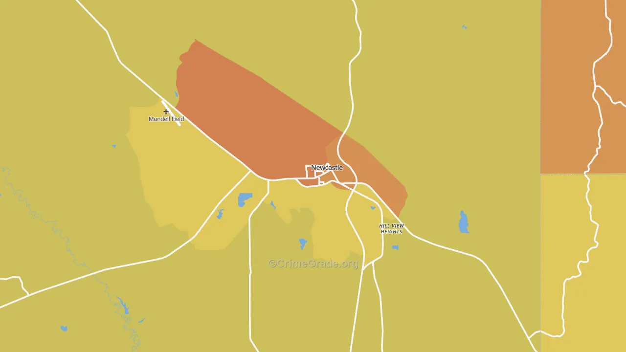 82701, WY Map of Drug-Related Crime Rates