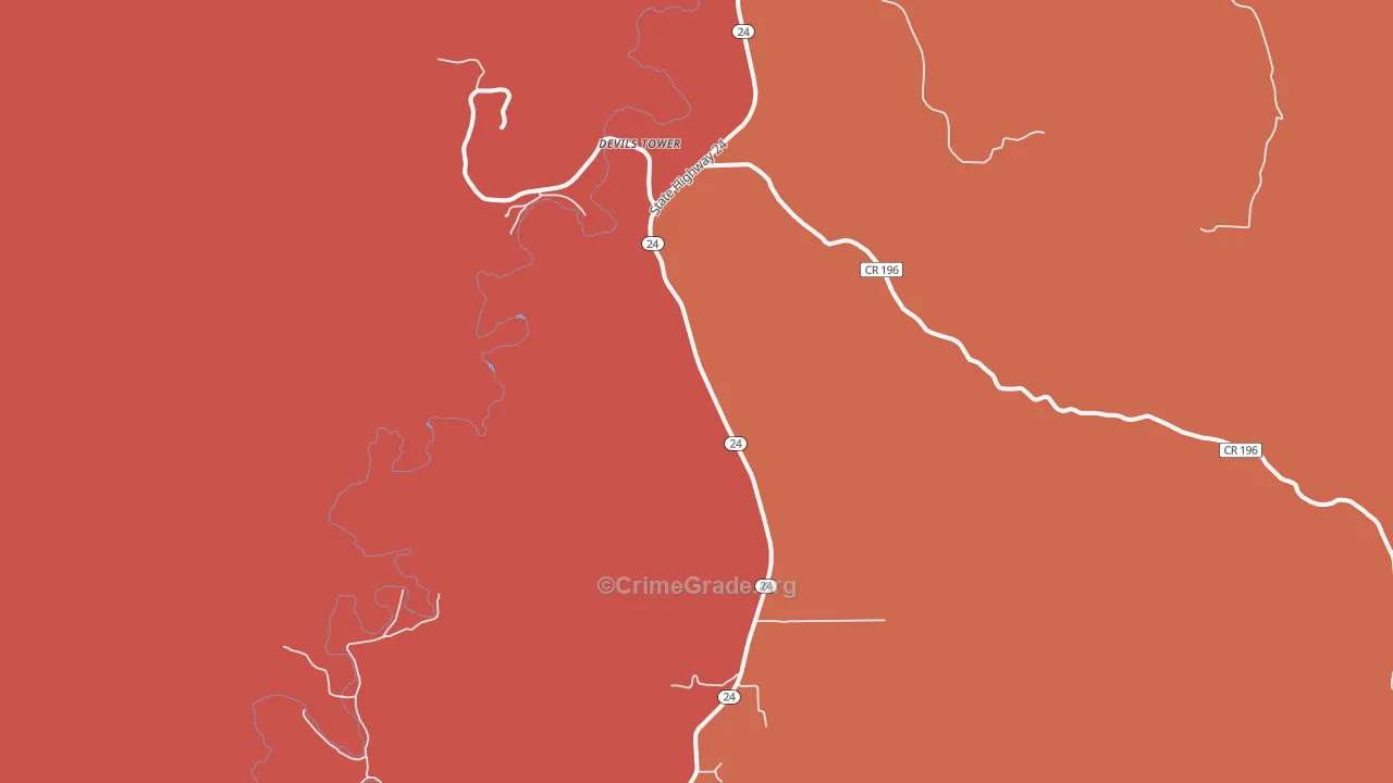 82714, WY Map of Drug-Related Crime Rates