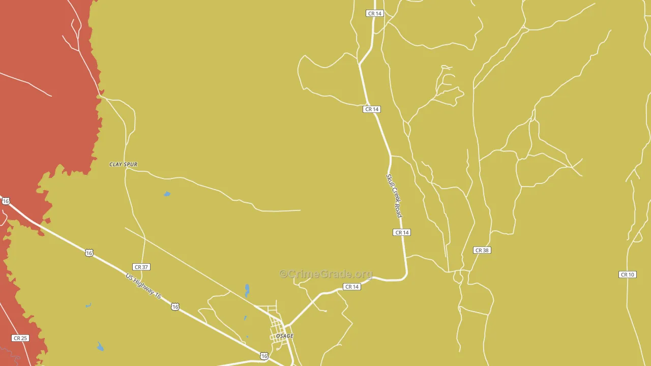 82723, WY Map of Drug-Related Crime Rates