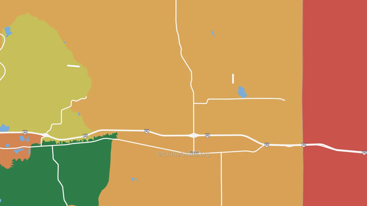 82727, WY Map of Drug-Related Crime Rates
