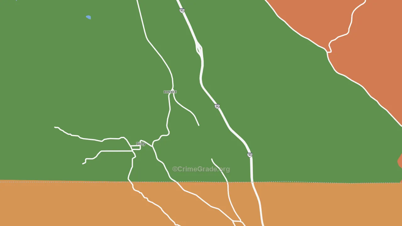 82832, WY Map of Drug-Related Crime Rates