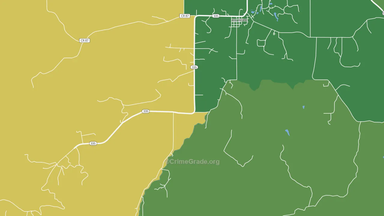 82833, WY Map of Drug-Related Crime Rates