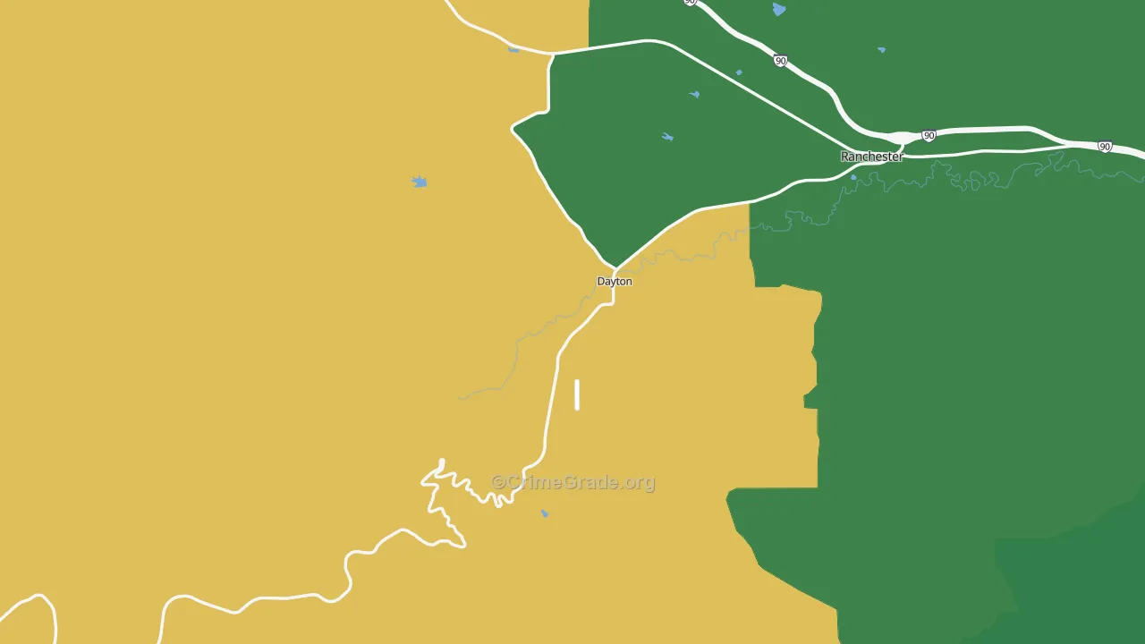 82836, WY Map of Drug-Related Crime Rates