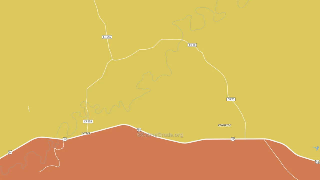 82837, WY Map of Drug-Related Crime Rates