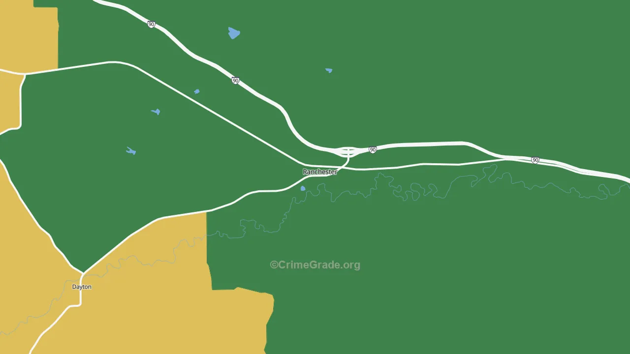 82839, WY Map of Drug-Related Crime Rates