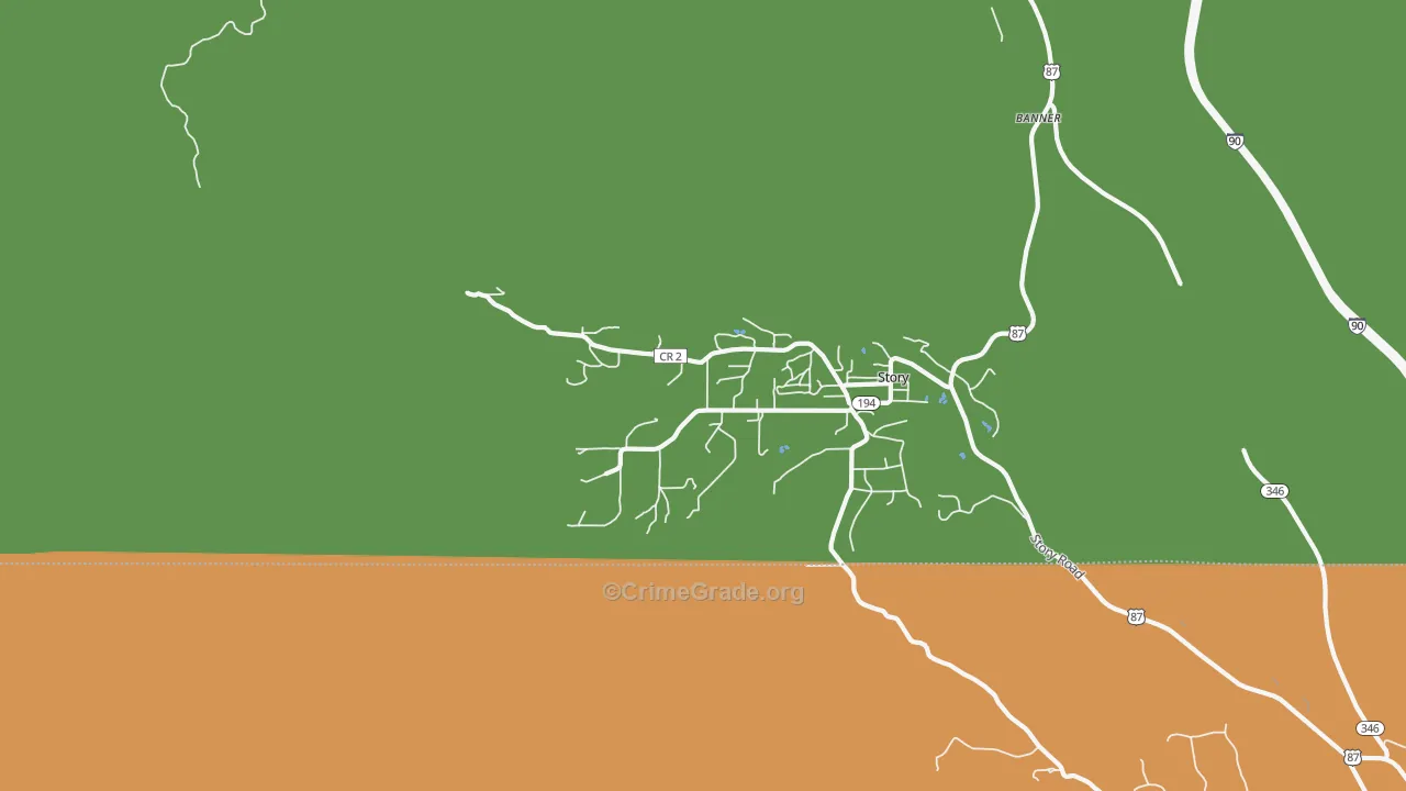 82842, WY Map of Drug-Related Crime Rates