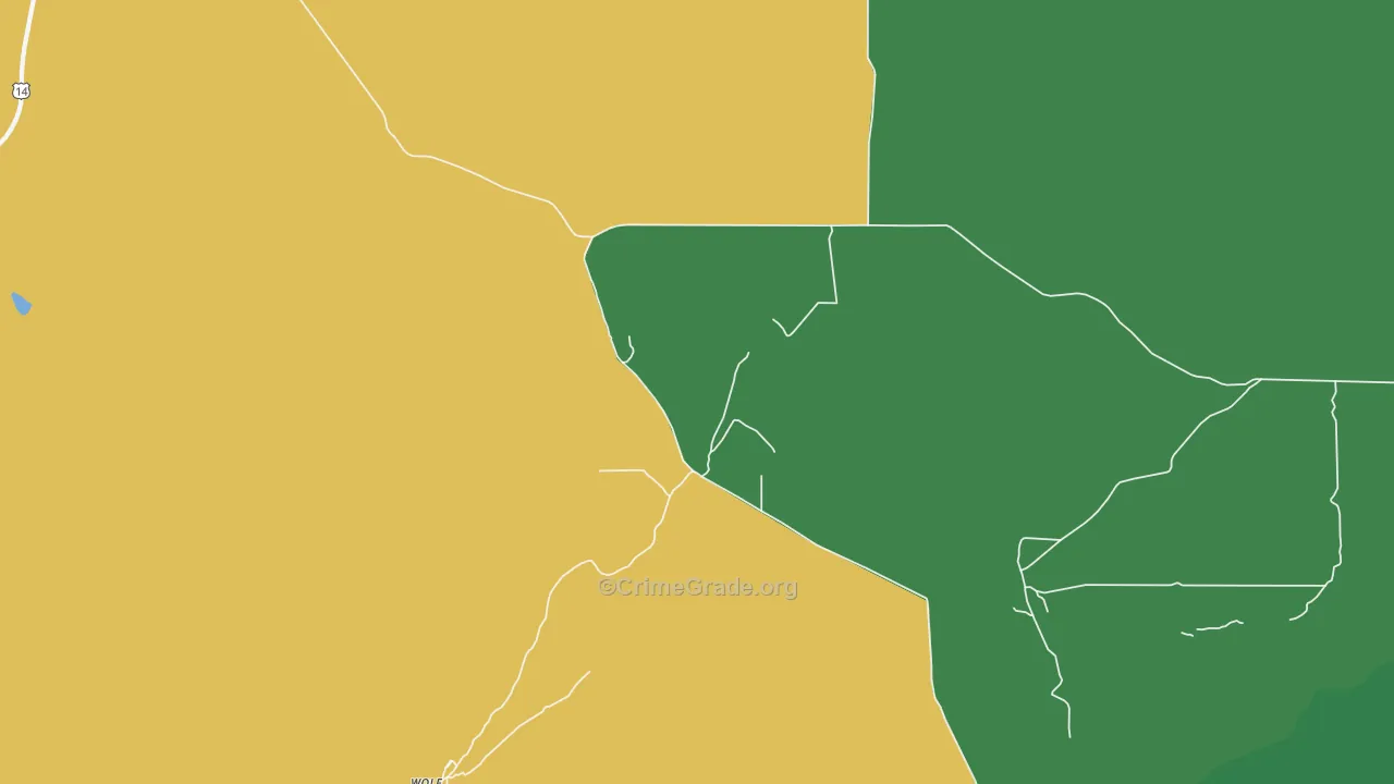 82844, WY Map of Drug-Related Crime Rates