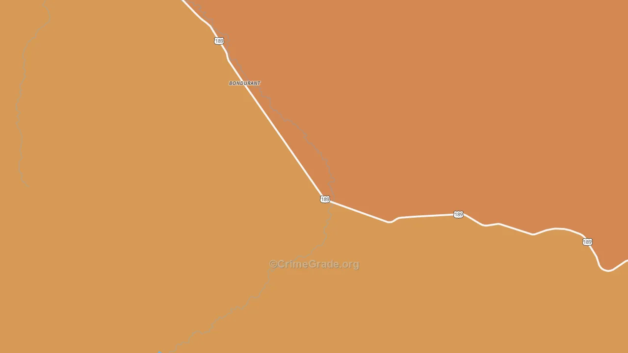 82922, WY Map of Drug-Related Crime Rates