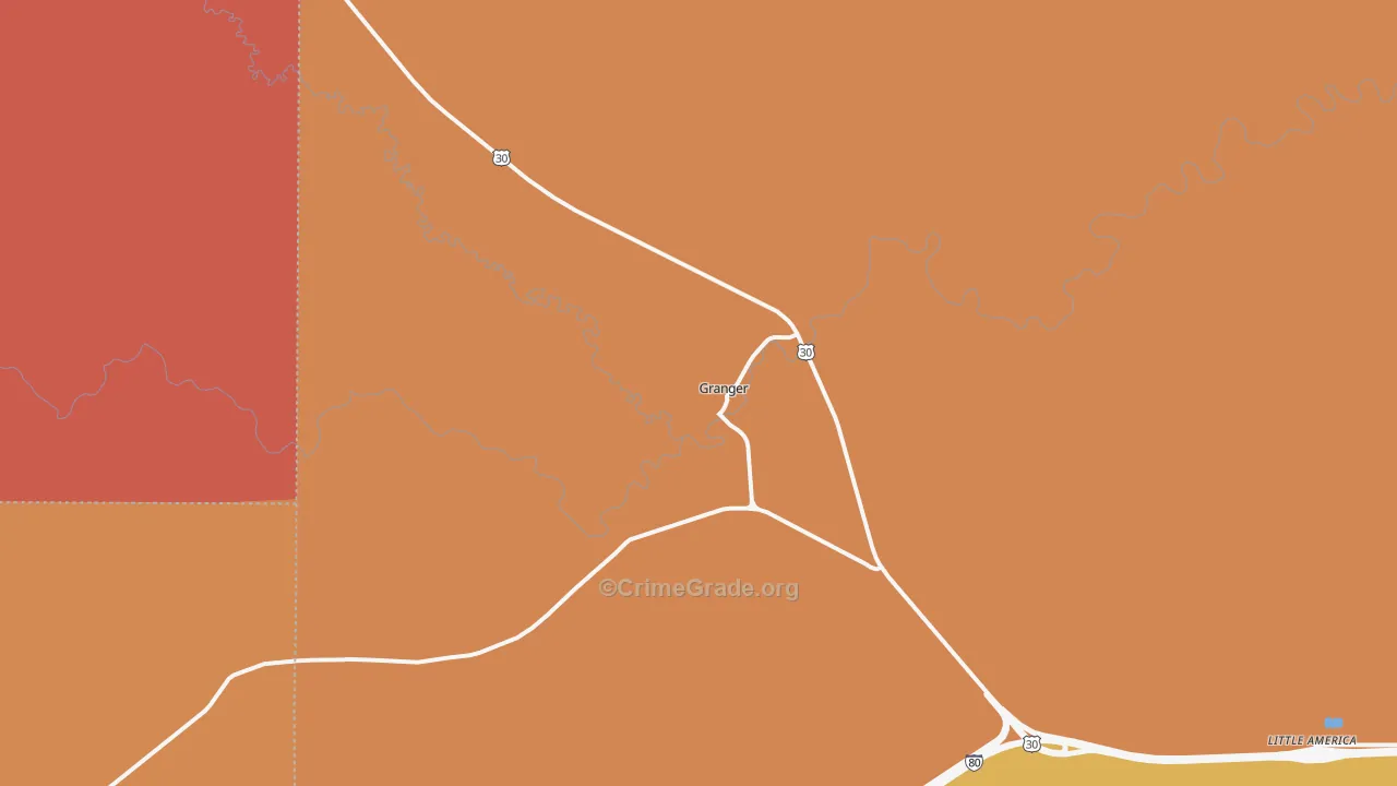 82934, WY Map of Drug-Related Crime Rates