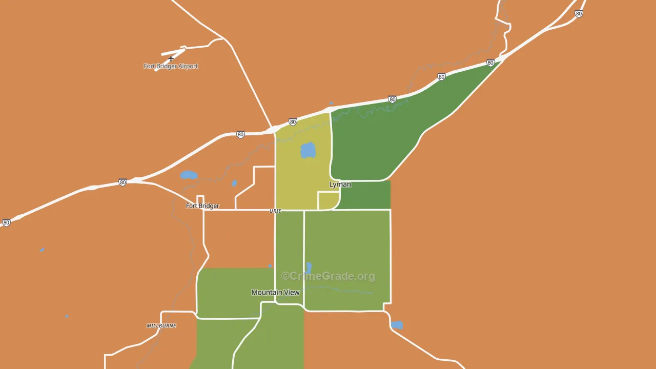 82937, WY Map of Drug-Related Crime Rates