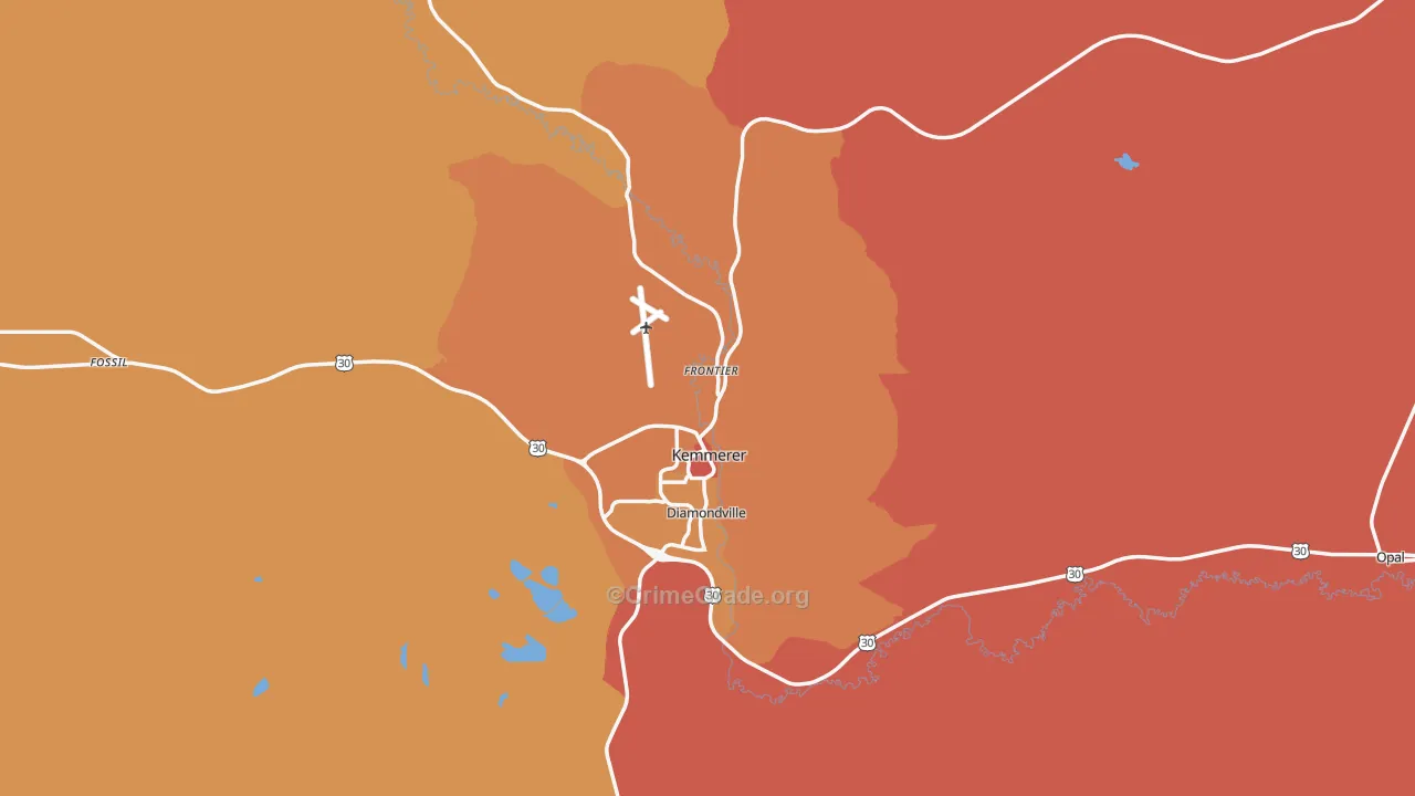 83101, WY Map of Drug-Related Crime Rates