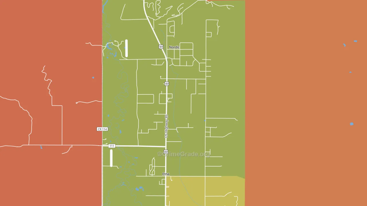 83118, WY Map of Drug-Related Crime Rates