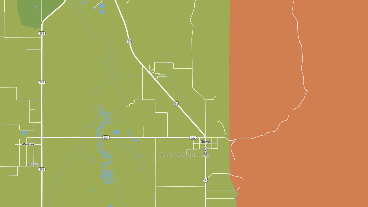 83122, WY Map of Drug-Related Crime Rates