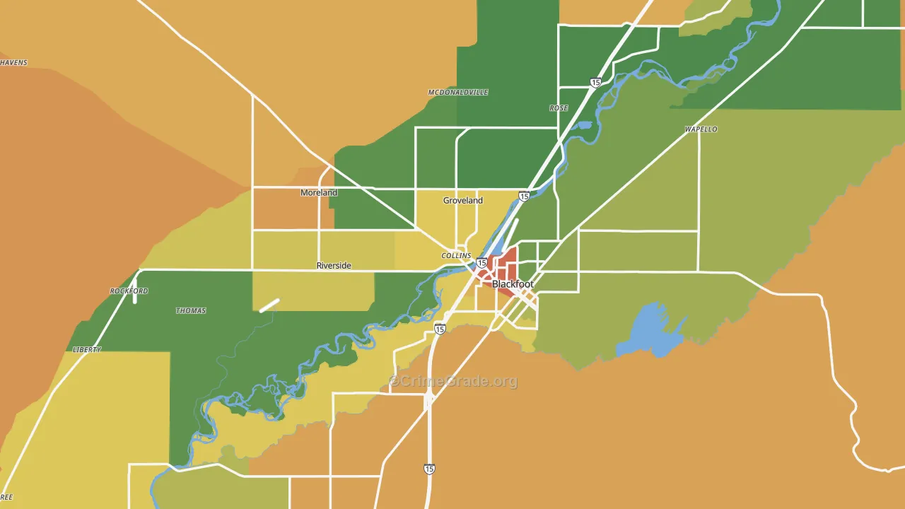 83221, ID Map of Drug-Related Crime Rates