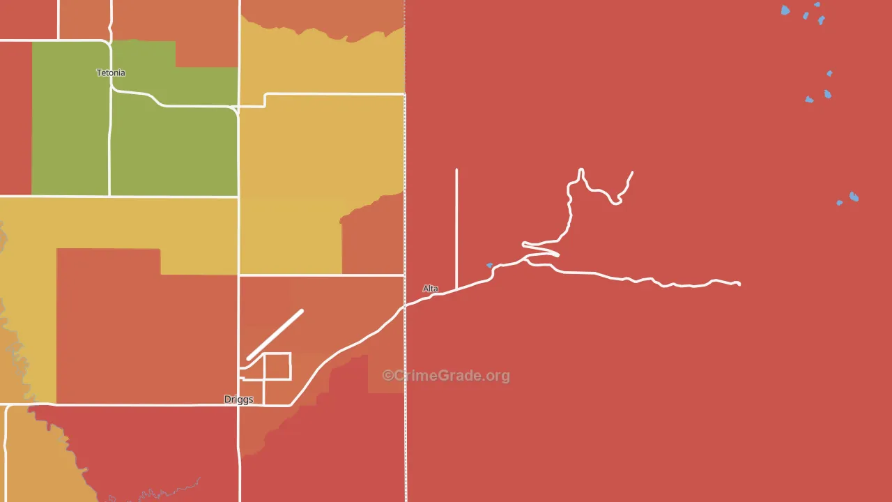 83414, WY Map of Drug-Related Crime Rates