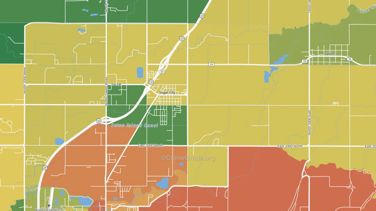 83448, ID Map of Drug-Related Crime Rates
