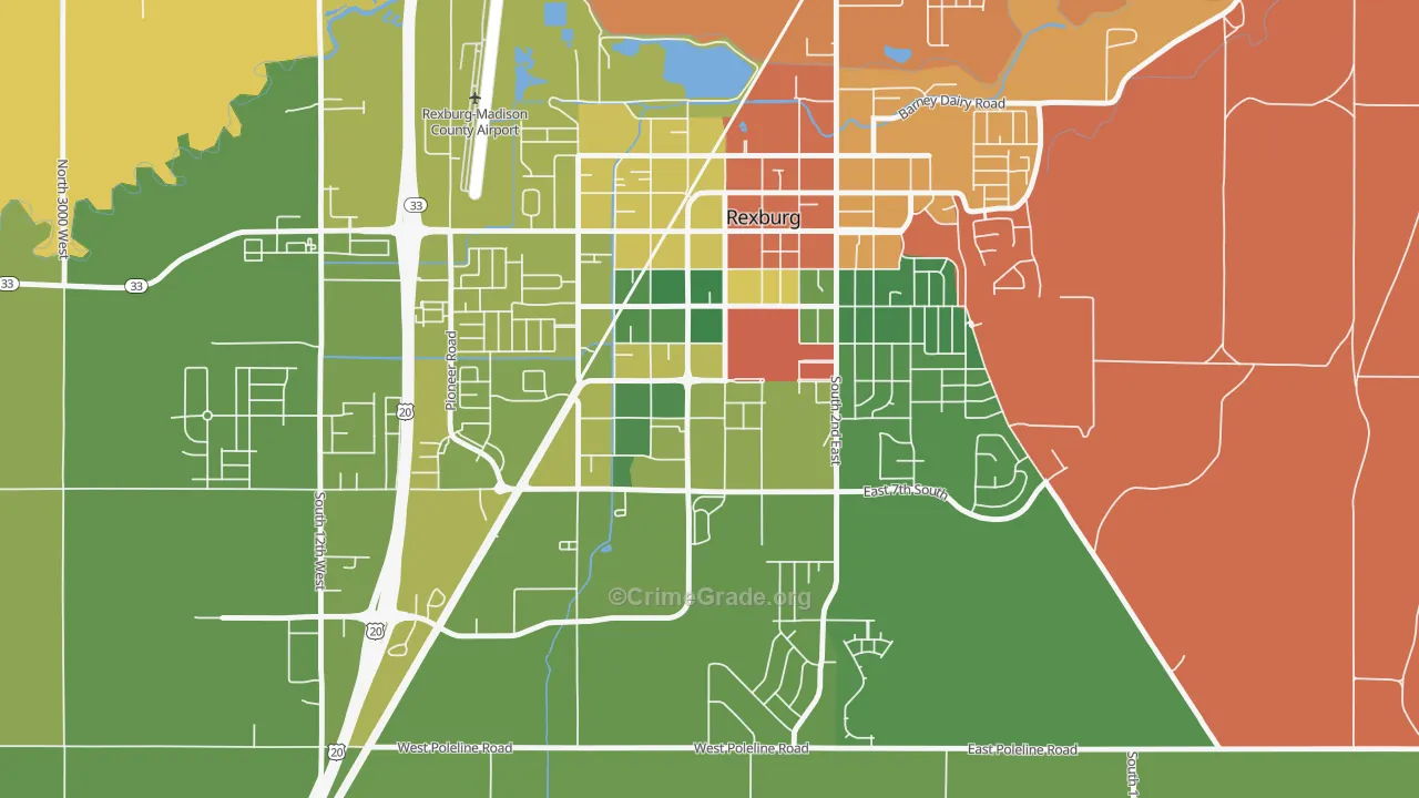 83460, ID Map of Drug-Related Crime Rates