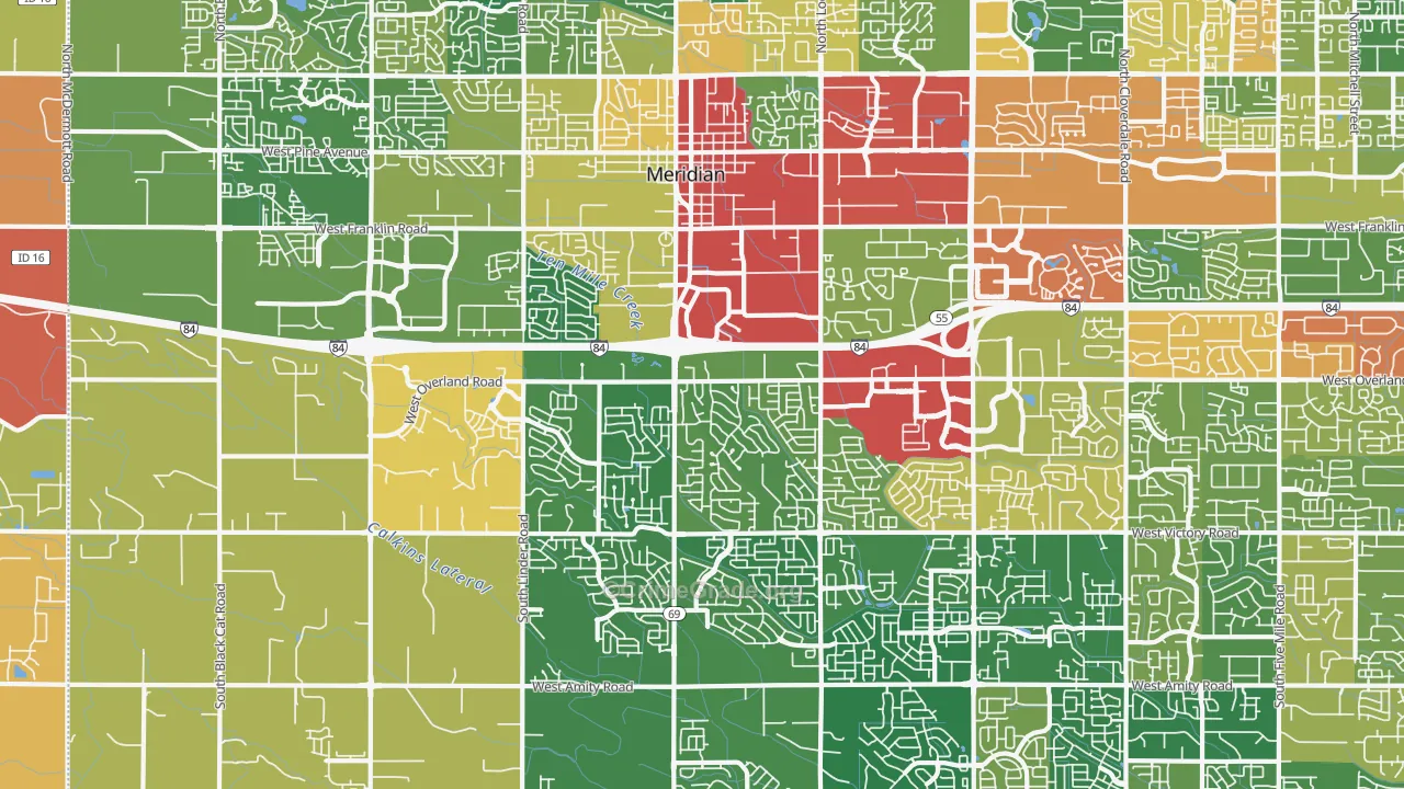 83642, ID Map of Drug-Related Crime Rates
