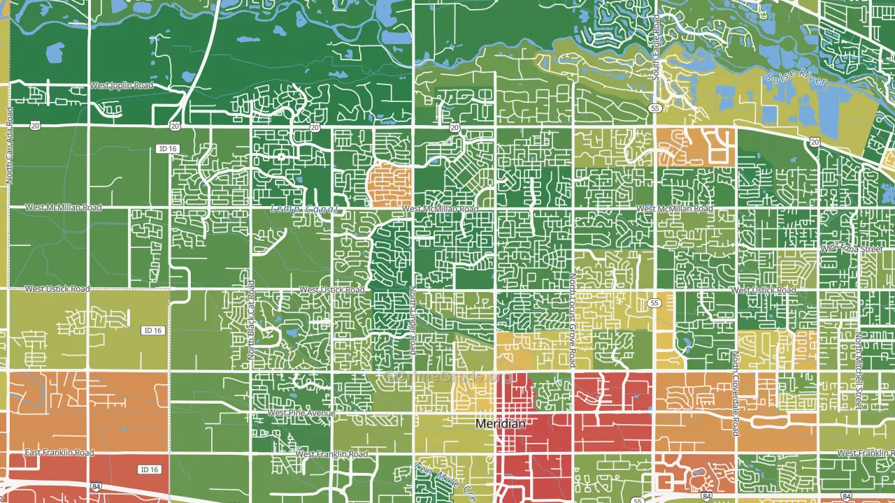83646, ID Map of Drug-Related Crime Rates