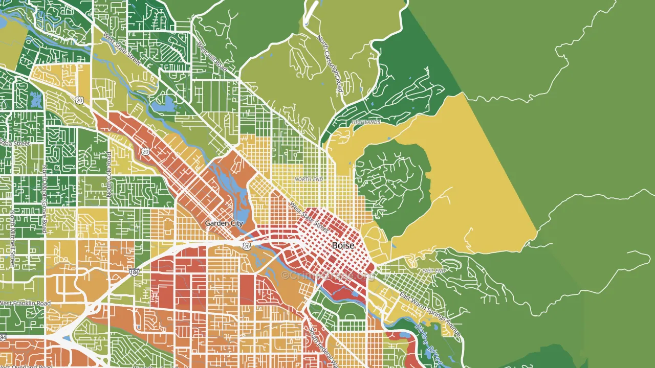 83702, ID Map of Drug-Related Crime Rates