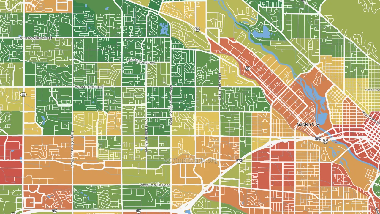 83704, ID Map of Drug-Related Crime Rates